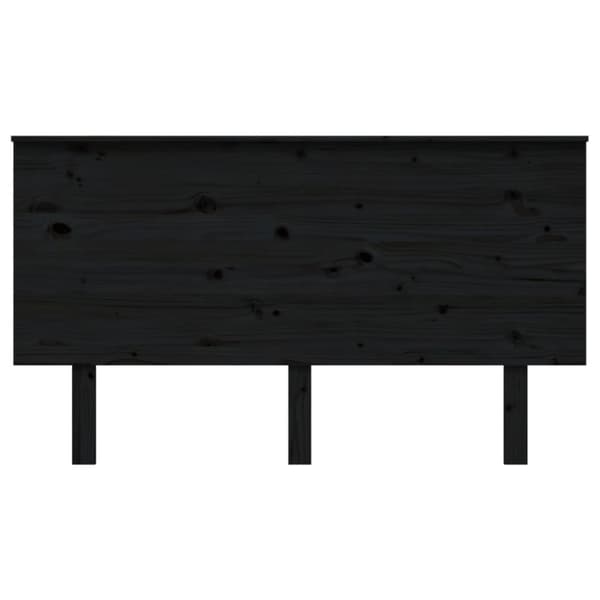 sengegærde 144x6x82,5 cm massivt fyrretræ sort