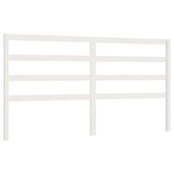 sengegærde 206x4x100 cm massivt fyrretræ hvid