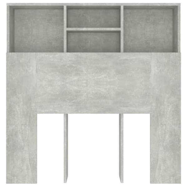 Sängynpääty säilytystilalla betoninharmaa 100x19x103,5 cm