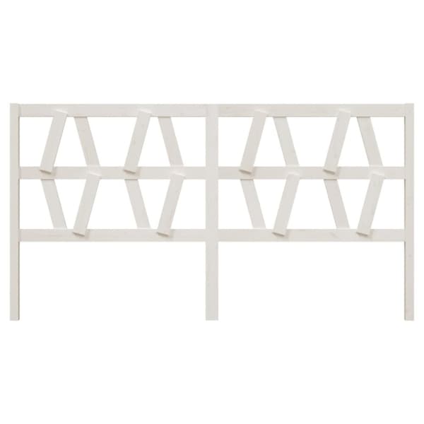 sengegærde 206x4x100 cm massivt fyrretræ hvid