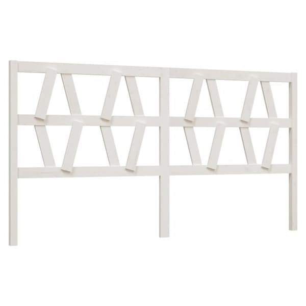 sengegærde 206x4x100 cm massivt fyrretræ hvid