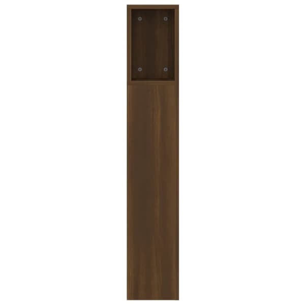 sengegavl med opbevaring 160x18,5x104,5 cm brun egetræsfarve