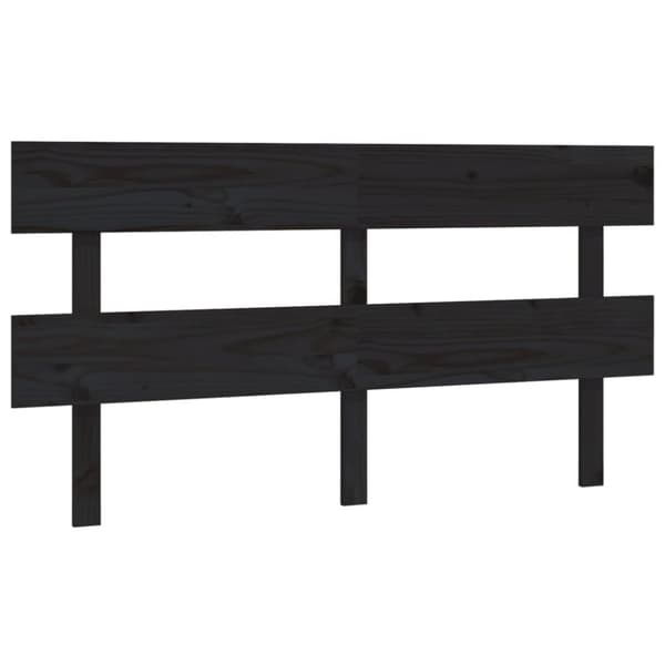 sengegærde 164x3x81 cm massivt fyrretræ sort