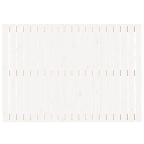 sengegavl 127,5x3x90 cm massivt fyrretræ hvid