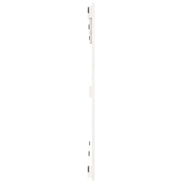 sengegavl 127,5x3x90 cm massivt fyrretræ hvid