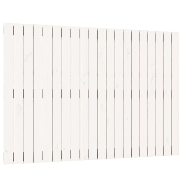 sengegavl 127,5x3x90 cm massivt fyrretræ hvid