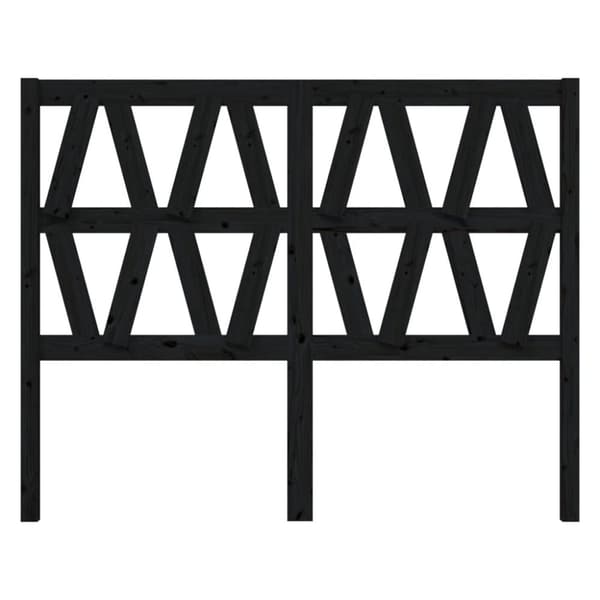 Sängynpääty musta 166x4x100 cm täysi mänty