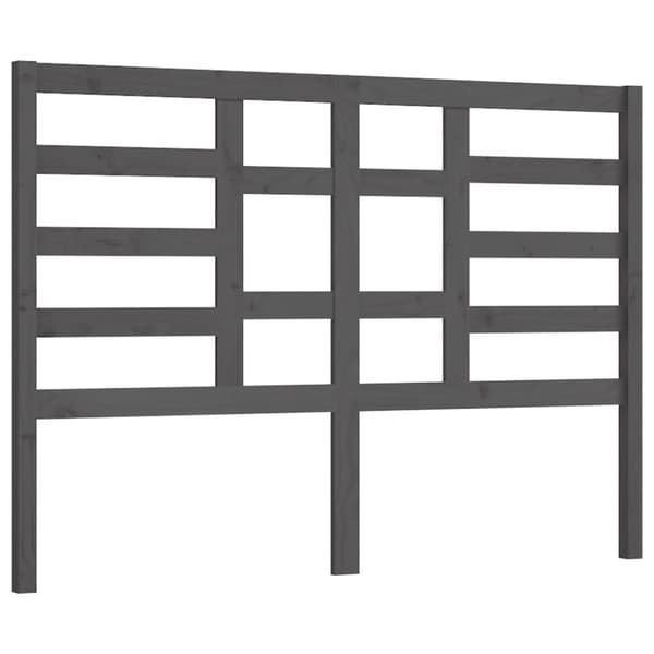 Sängynpääty harmaa 126x4x104 cm täysi mänty