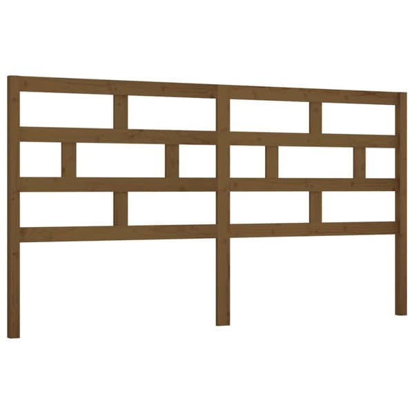 sengegærde 206x4x100 cm massivt fyrretræ gyldenbrun