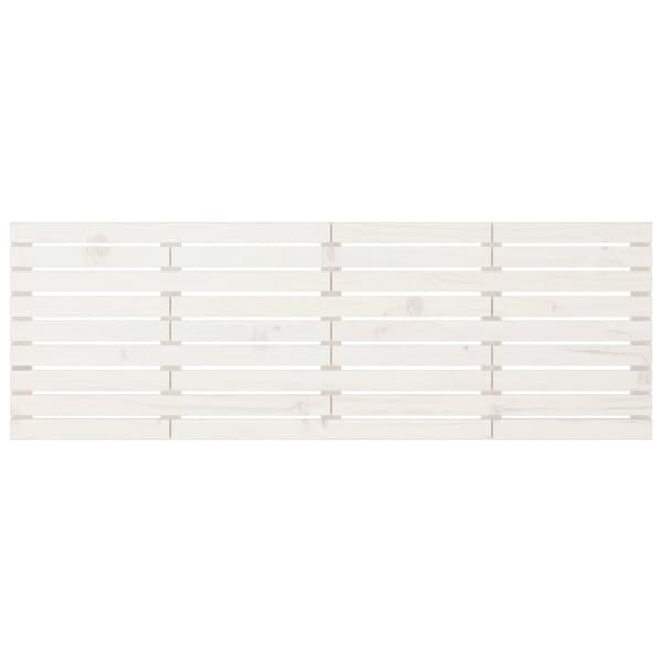 sengegavl 206x3x63 cm massivt fyrretræ hvid