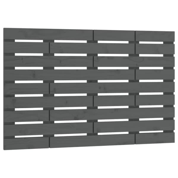 sengegavl 96x3x63 cm massivt fyrretræ grå
