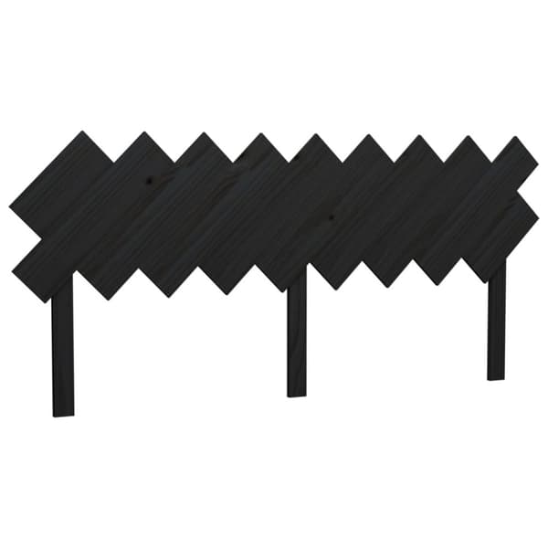 sengegærde 178x3x80,5 cm massivt fyrretræ sort