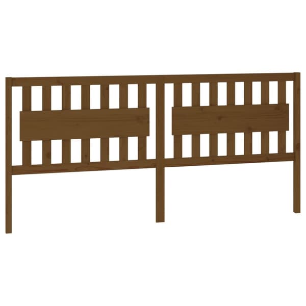 sengegærde 205,5x4x100 cm massivt fyrretræ gyldenbrun