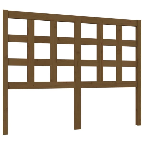 sengegærde 125,5x4x100 cm massivt fyrretræ gyldenbrun