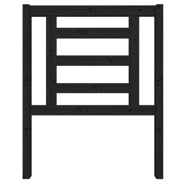 sengegærde 81x4x100 cm massivt fyrretræ sort