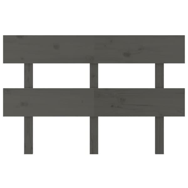 sengegærde 138x3x81 cm massivt fyrretræ grå