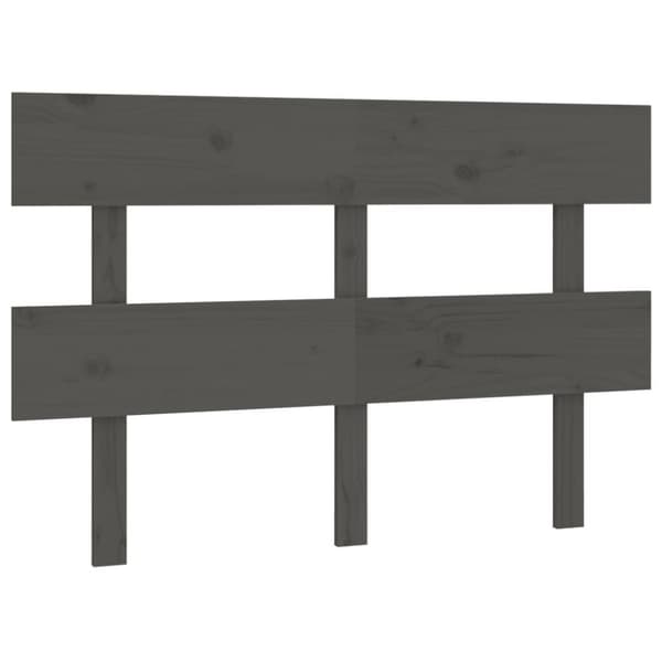 sengegærde 138x3x81 cm massivt fyrretræ grå