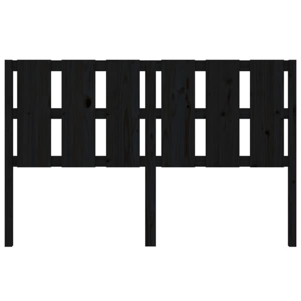 sengegærde 155,5x4x100 cm massivt fyrretræ sort