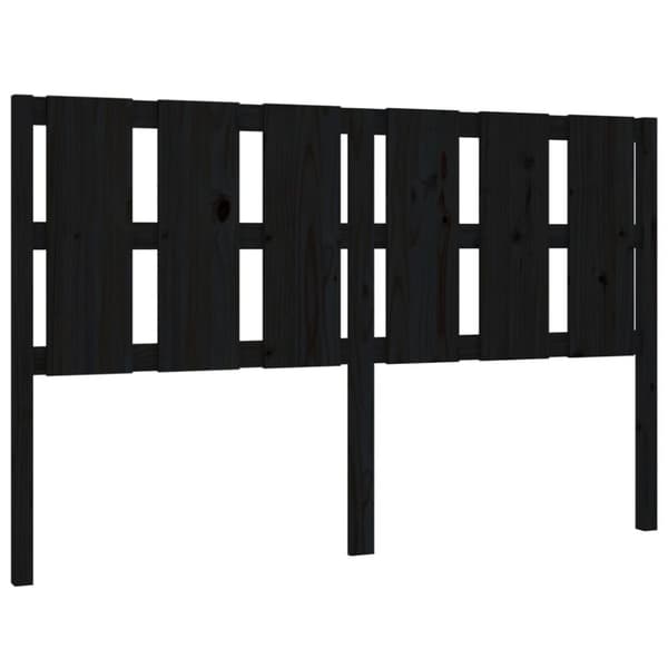sengegærde 155,5x4x100 cm massivt fyrretræ sort