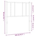 Pikkukuva 7 / 7: Metallinen sängynpääty musta 100 cm