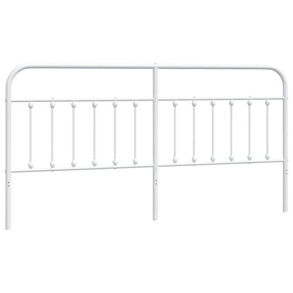 Metallinen sängynpääty valkoinen 200 cm