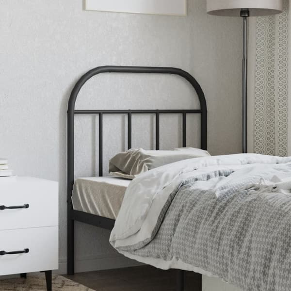 sengegavl 75 cm metal sort