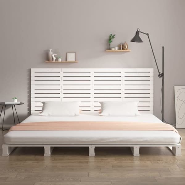 sengegavl 206x3x91,5 cm massivt fyrretræ hvid