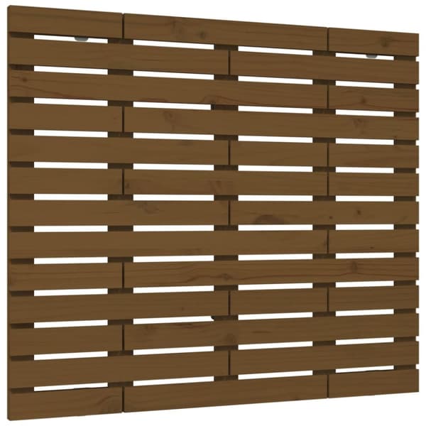 sengegavl 126x3x91,5 cm massivt fyrretræ gyldenbrun