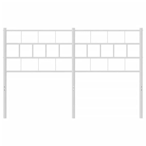 sengegavl 120 cm metal hvid