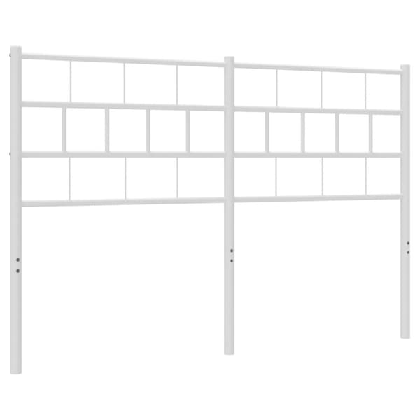 sengegavl 120 cm metal hvid