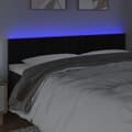Pikkukuva 3 / 6: Sängyn pääty LED-valolla, musta, 200x5x78/88 cm, samettia