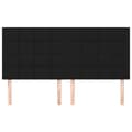 Miniatyrbillede 3 af 8: sengegavle 4 stk. 80x5x78/88 cm stof sort