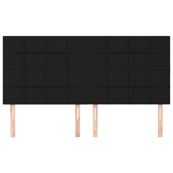 sengegavle 4 stk. 80x5x78/88 cm stof sort