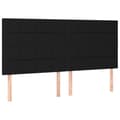Miniatyrbillede 2 af 8: sengegavle 4 stk. 80x5x78/88 cm stof sort