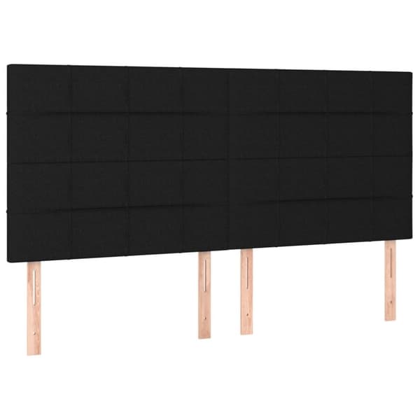 sengegavle 4 stk. 80x5x78/88 cm stof sort