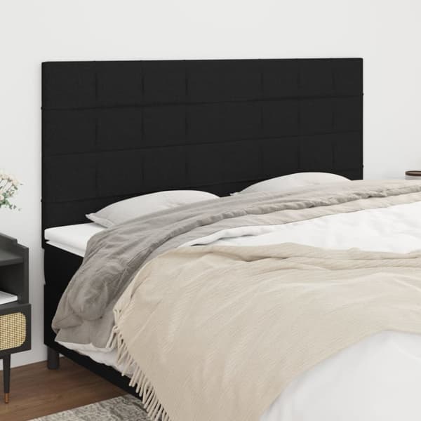 sengegavle 4 stk. 80x5x78/88 cm stof sort