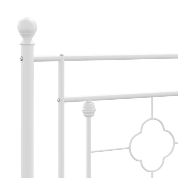 sengegavl 180 cm metal hvid