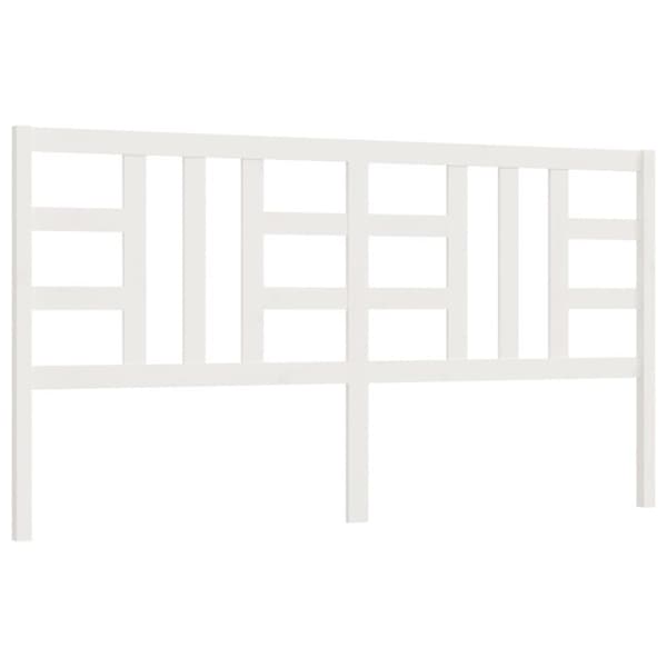 sengegærde 206x4x100 cm massivt fyrretræ hvid