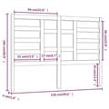Miniatyrbillede 6 af 6: sengegærde 126x4x104 cm massivt fyrretræ hvid