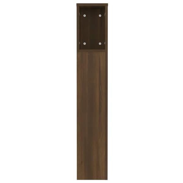 sengegavl med opbevaring 120x18,5x102,5 cm brun egetræsfarve
