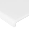 Miniatyrbillede 5 af 6: sengegavl med LED-lys 160x5x118/128 cm kunstlæder hvid