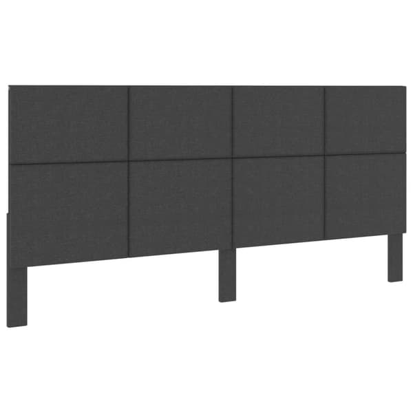 sengegavl 200x200 cm stof mørkegrå