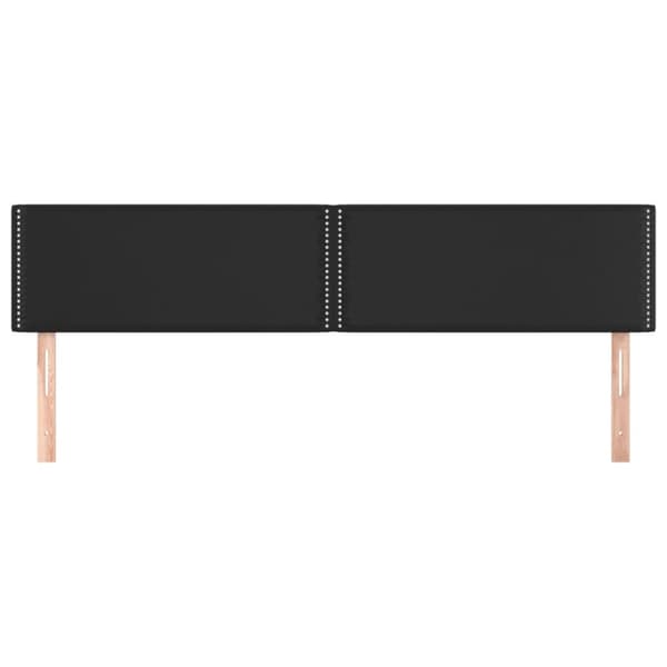 Sängyn päädyt, 2 kpl, musta, 90x5x78/88cm, keinonahka