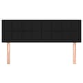Miniatyrbillede 3 af 8: sengegavle 2 stk. 72x5x78/88 cm stof sort