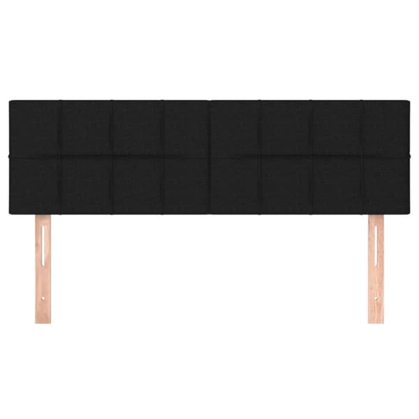 sengegavle 2 stk. 72x5x78/88 cm stof sort