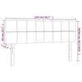 Miniatyrbillede 8 af 8: sengegavle 2 stk. 72x5x78/88 cm stof sort