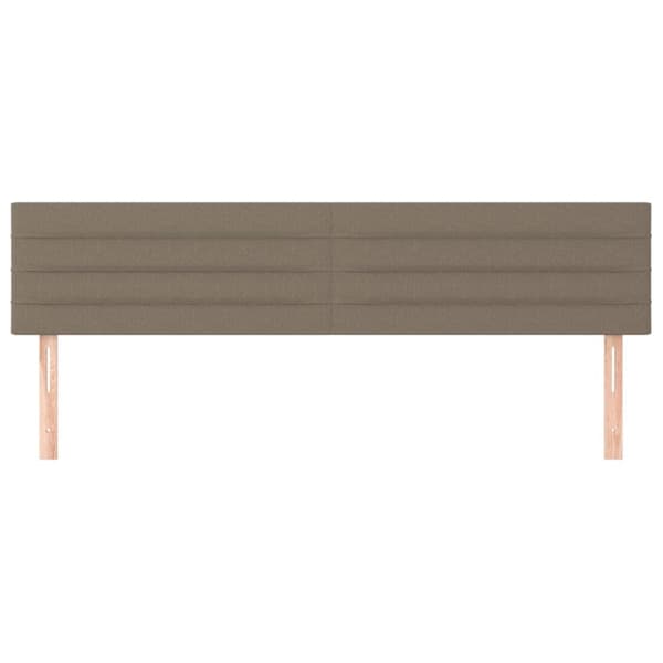 Sängynpäädyt, 2 kpl, taupe, 100x5x78/88 cm, kangas