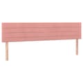 Miniatyrbillede 2 af 8: sengegavle 2 stk. 100x5x78/88 cm fløjl lyserød