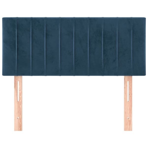 Sänggavel blå 100 x 5 x 78/88 cm sammet