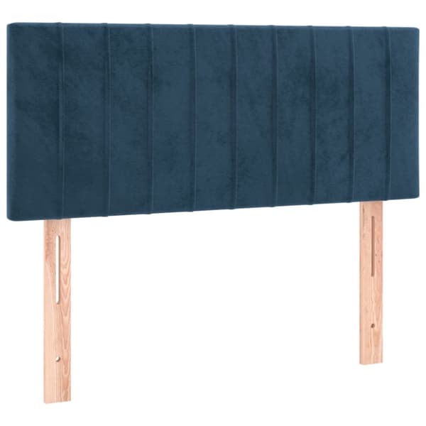 Sänggavel blå 100 x 5 x 78/88 cm sammet
